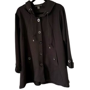 Christian Siriano Black Pea Coat